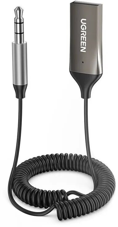Aвтомобильный Bluetooth AUX адаптер, ресивер 3,5mm AUX-USB Ugreen CM309 (70601) Bluetooth v5.3