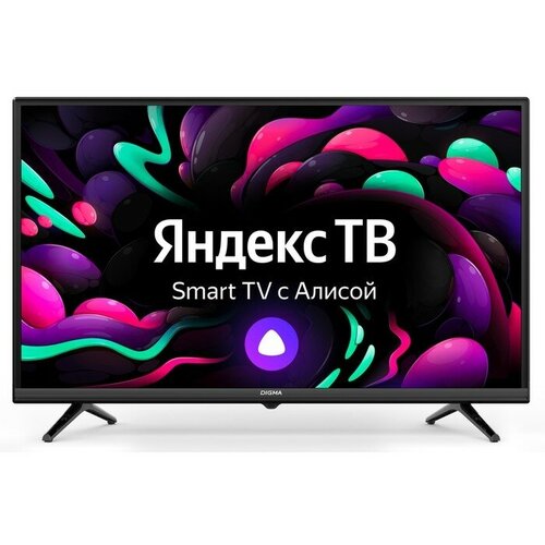 Телевизор Digma DM-LED32SBB35, 32,1920x1080, DVB-C/T2/S/S2, HDMI 2, USB 1, SmartTV, черный телевизор digma dm led50ubb31 яндекс тв черный