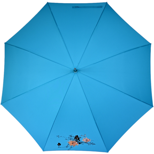 Зонт-трость Airton, полуавтомат, купол 104 см., 8 спиц, для женщин, синий, голубой