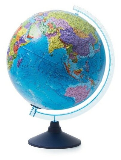 Глобус политический "Глобен", интерактивный, рельефный, диаметр 320 мм, с подсветкой от батареек, с очками