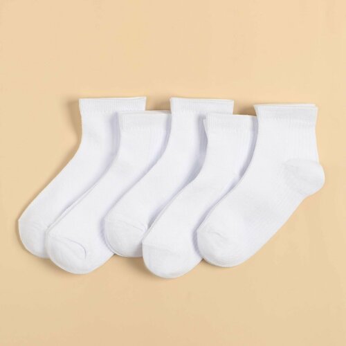 Носки Kaftan 5 пар, размер 18/20, белый носки kaftan для девочек 5 пар размер 18 20 мультиколор