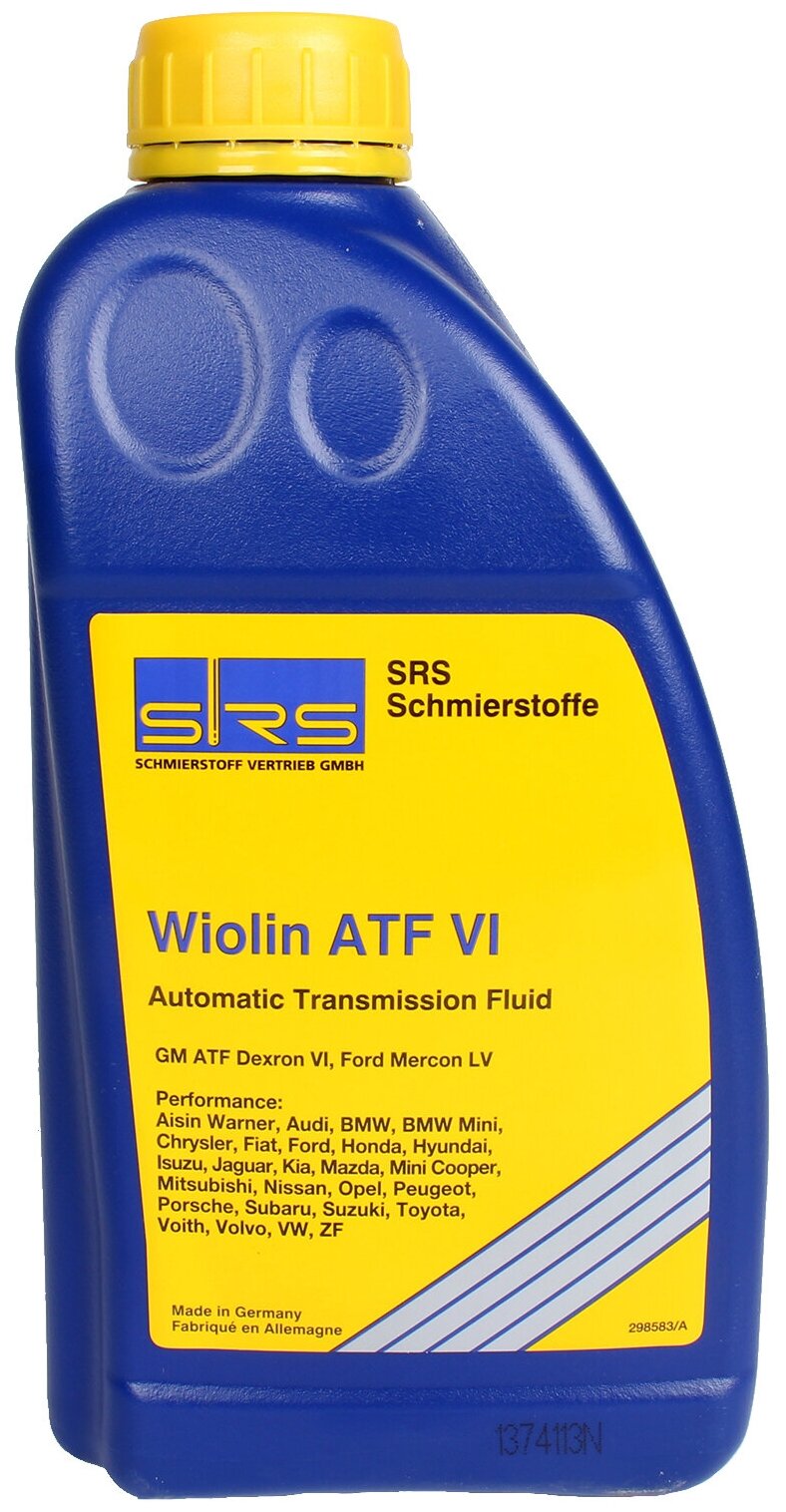Трансмиссионное масло SRS WIOLIN ATF VI 1л