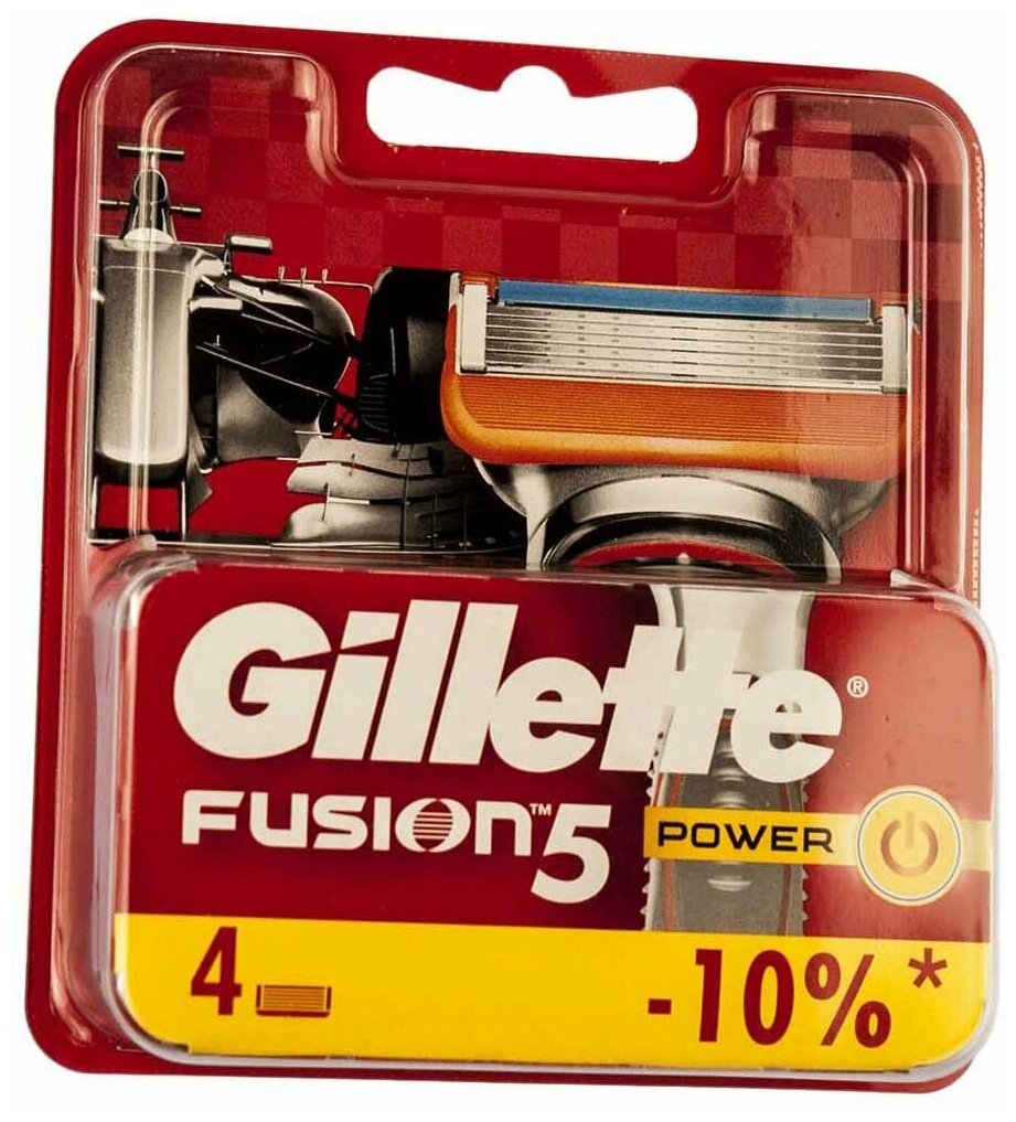 Сменные картриджи для бритья Gillette Fusion Power, 4 шт. - фото №17