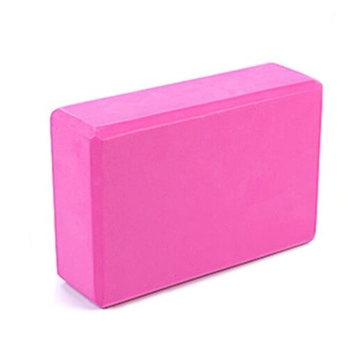 Блок (Кубик) для йоги и фитнеса классический 22.8x15.2x7.6 темно-розовый