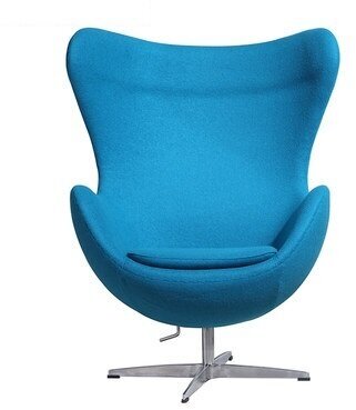 Кресло Egg Chair, тканевая обивка (синий)