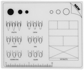 Queen fair Коврик для дизайна ногтей белый