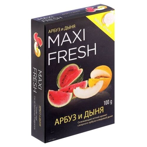 Maxifresh Ароматизатор для автомобиля MF-102 Арбуз и дыня 100 г фруктовый черный