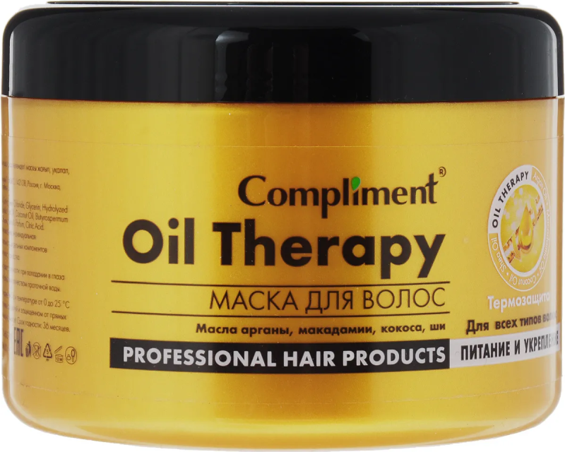 Compliment Маска для волос Oil Therapy для всех типов волос Питание и укрепление 500 мл 1 шт