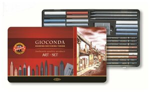 Набор художественный KOH-I-NOOR Gioconda, 39 предметов, металлическая коробка, 8891000001PL
