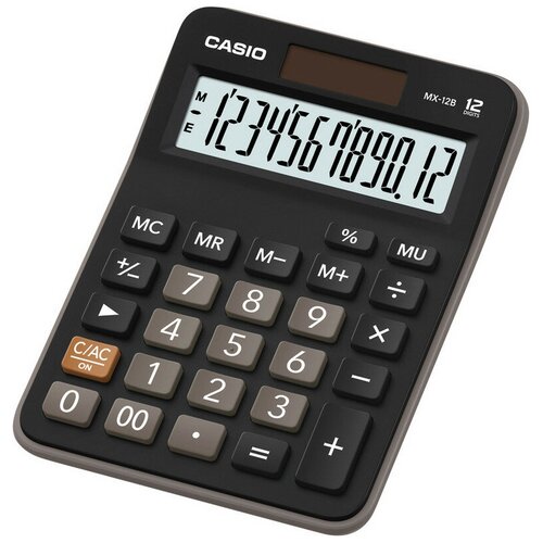 Калькулятор настольный КОМПАКТНЫЙ CASIO MX-12B 12 разр черный