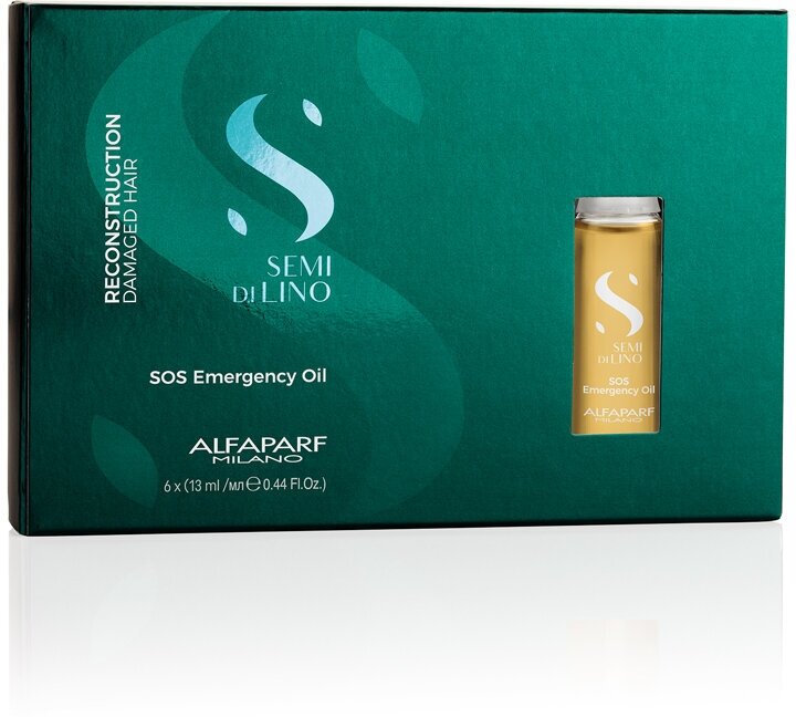 Alfaparf Milano SDL R Reparative - Mасло, восстанавливающее структуру волос SOS Emergency Oil, 6 ампул х 13 мл - фото №1