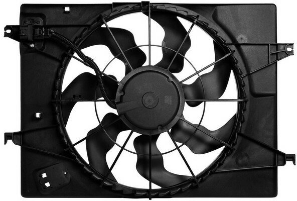 Э/вентилятор охл. для а/м Hyundai Tucson (04-)/KIA Sportage II (04-) (с кожухом и резист.) (тип Hall LUZAR Арт. lfk-0885