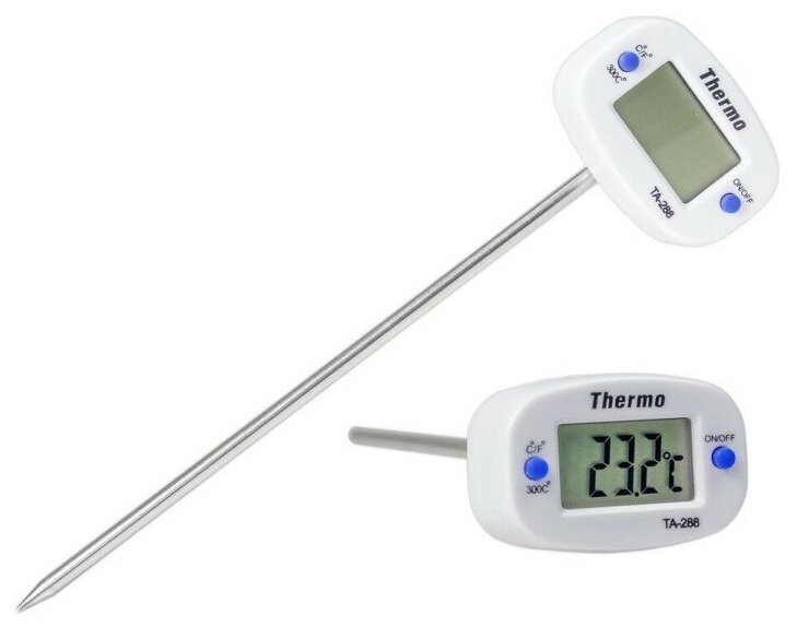 Термометр цифровой со щупом ТА-288 большой (-50 до +300) длина щупа 13,5 см, толщина щупа 4 мм