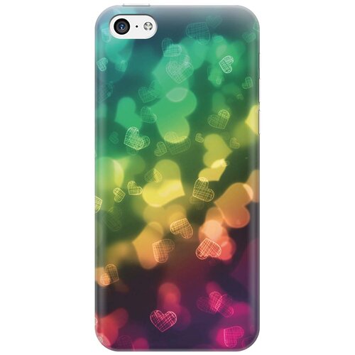 фото Cиликоновый чехол сердечки на apple iphone 5c / эпл айфон 5с re:pa