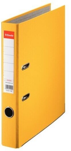 Папка-регистратор Esselte Economy, сверху пластик, внутри - картон, 50 мм, желтый (комплект 3 штуки)