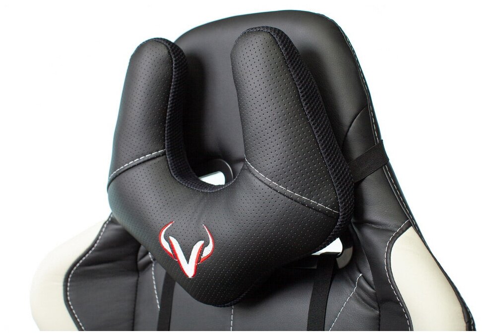 Кресло игровое БЮРОКРАТ VIKING 5, на колесиках, искусственная кожа, черный [viking 5 aero black] - фото №4