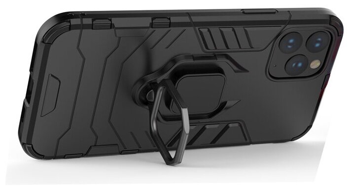 Противоударный чехол с кольцом Panther Case для iPhone 11 Pro черный