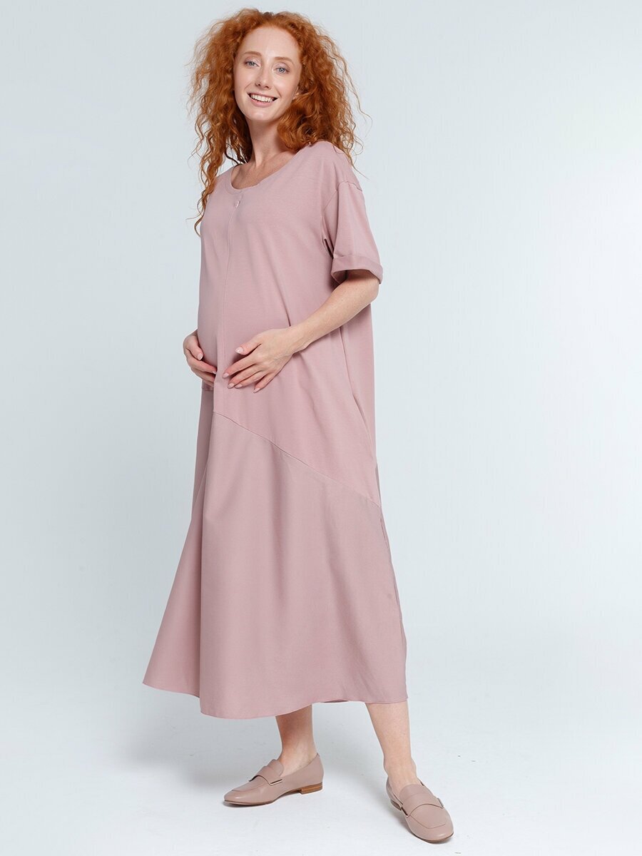 Платье в стиле оверсайз для беременных и кормящих Proud Mom