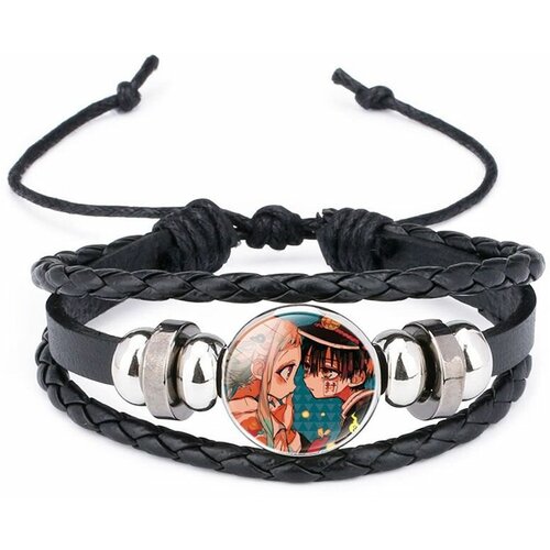 фото Браслет, экокожа, черный anime & comics
