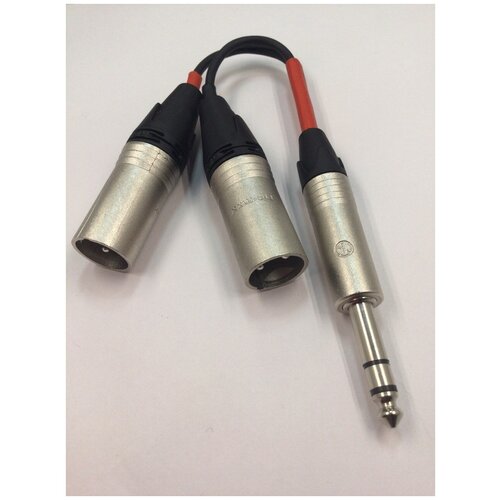 Кабель межблочный (Переходник-разветвитель) Stereo Jack 6.3мм (m)- 2-XLR(m) (штаны)