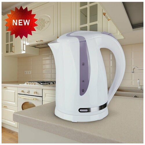 Электрический чайник для дома офиса домашний кухонный электрочайник объем 17 л защита от перегрева для дома офиса белый 239900₽