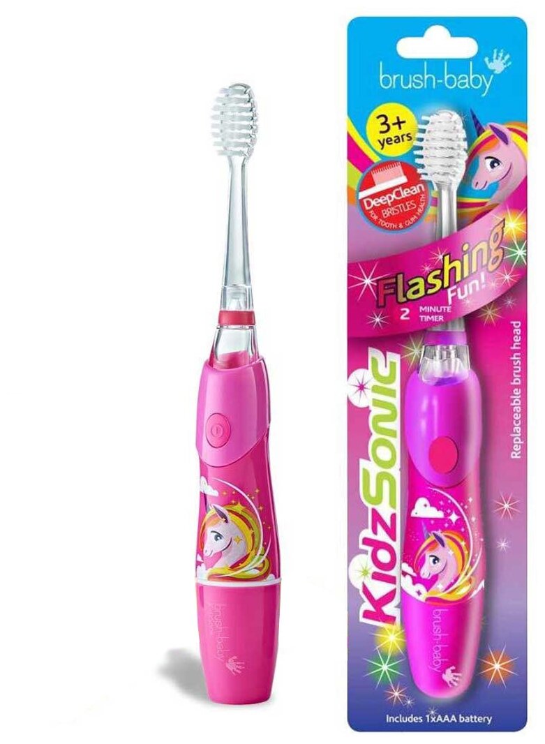 Звуковая зубная щетка BRUSH BABY KidzSonic Единорог (3-6 лет) - фотография № 2