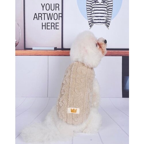 Свитер для собак мелких пород Arnydog волны бежевый, M 30 см