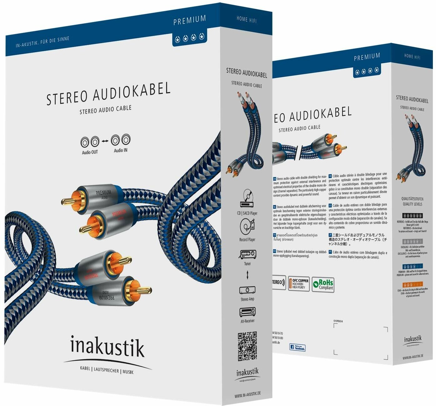 InAkustik Premium Audio Cable RCA 3.0m #0040403