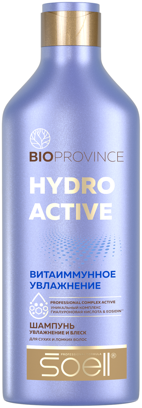 Soell BioProvince Шампунь для волос HYDRO ACTIVE Увлажнение и блеск