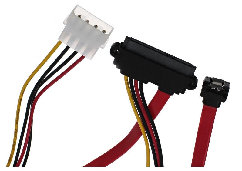 Переходник/адаптер VCOM SATA 7+15pin - SATA 7pin/Molex 4pin (VHC7702)