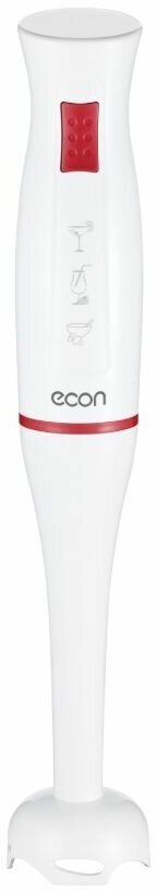 Погружной блендер ECON ECO-101HB, белый/красный