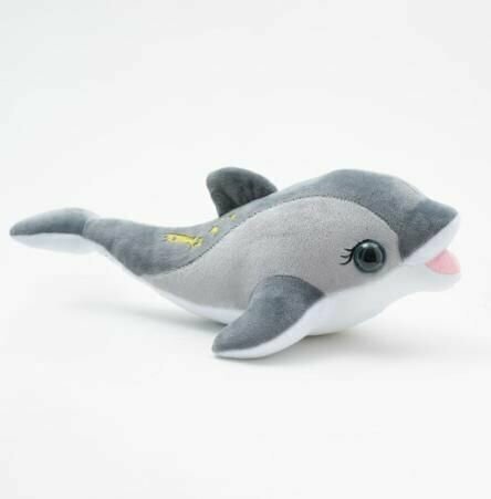 Мягкая игрушка Дельфин серый