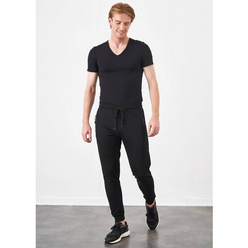  брюки для фитнеса Relax Mode, карманы, размер 50/175-185, черный
