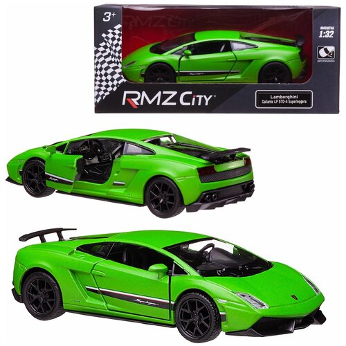 Машинка металлическая Uni-Fortune RMZ City 1:36 Lamborghini Gallardo LP570-4 Superleggera, инерционн rmz city металлическая модель м1 64 lamborghini gallardo lp570 4 superleggera 344998