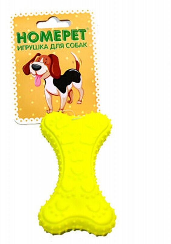 Игрушка для собак Homepet косточка с рисунком лапки TPR 10,5 см