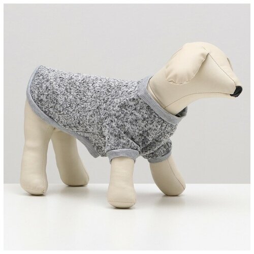 Свитер меланжевый размер 2XL ДС 41 ОШ 34 ОГ 55 см серый 763₽