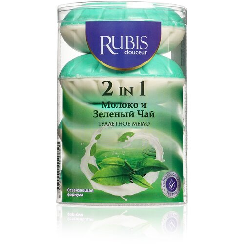 Упаковка мыла Rubis экопак Milk&Green Tea 4x110 440 г.