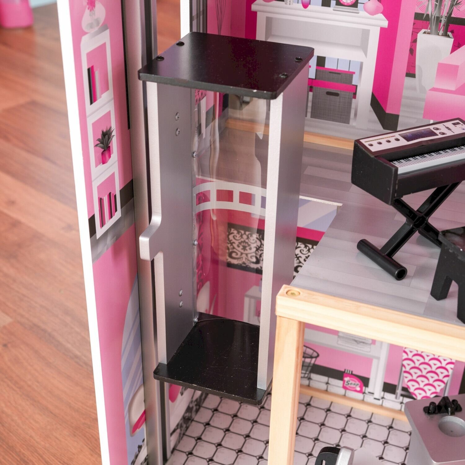 Большой кукольный дом KidKraft для Barbie (Барби) Сияниес мебелью - фото №2