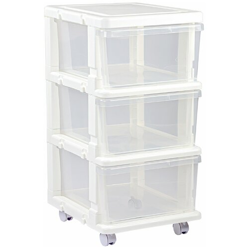 Этажерка с 3 выкатными ящиками на колесиках 42*35*68,3 см JEJ
