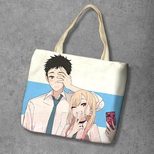 фото Сумка шоппер anime dakimakura, фактура рельефная, мультиколор