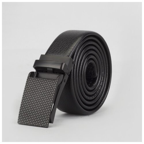 фото Ремень муж 05-08-03-03 никан, 3,0*120*0,3см, глад, пряжка зажим мат чер металл, черный 3722414 сима-ленд