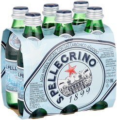 Минеральная вода S. Pellegrino газированная, стекло, 6 шт. по 0.25 л