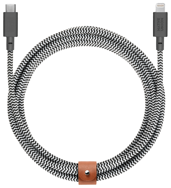 Native Union Belt (BELT-KV-CL-ZEB-3) USB-C to Lightning 3m zebra кабель usb-c to lightning