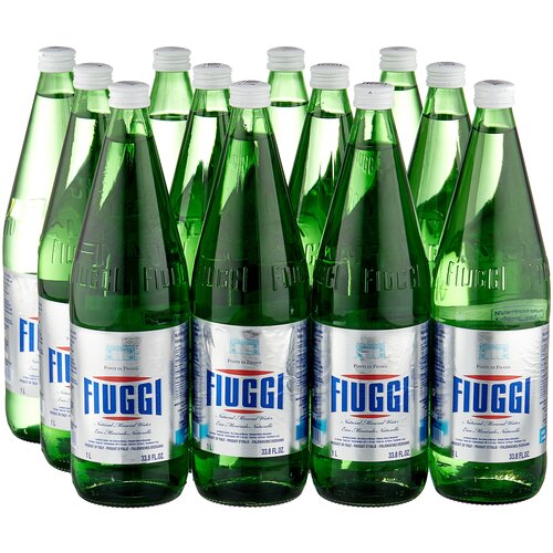 Вода минеральная Fiuggi негазированная, стекло, без вкуса, 12 шт. по 1 л