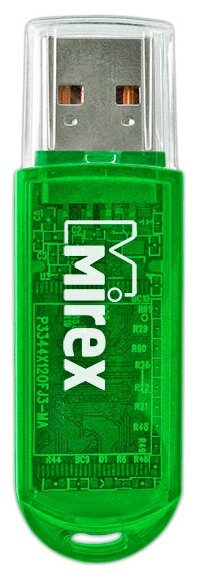 Флэш-память USB_ 16 GB Mirex Elf, USB 2.0, зеленый