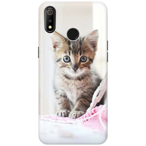 фото Cиликоновый чехол на realme 3 / рилми 3 с принтом "милый котенок" gosso