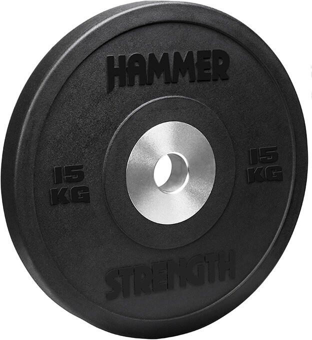 Диск обрезиненный бампированный Hammer Strength, 15 кг