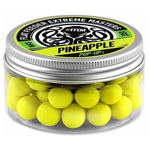 Бойлы для рыбалки плавающие FFEM Pop-Up 12 мм Pineapple 55 шт / Насадки рыболовные / На карпа