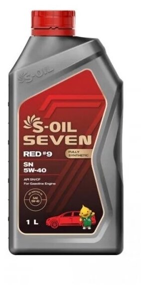 Моторное масло S-OIL Seven RED #9 SN 5W-40 1л.