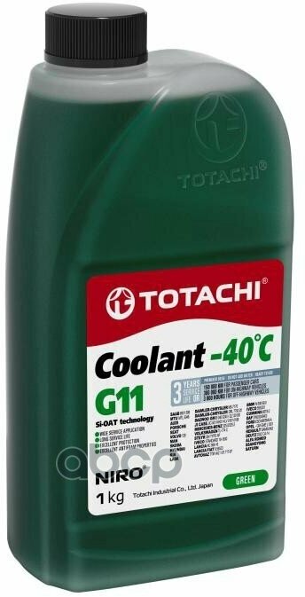 TOTACHI 4589904526800 Антифриз TOTACHI NIRO зеленый -40с G11 1л